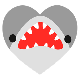 shark and heart suit