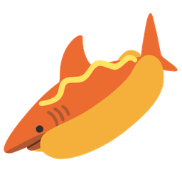 shark and hot dog