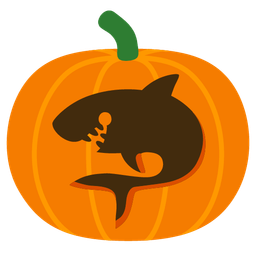 shark and jack-o-lantern