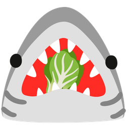 shark and leafy green
