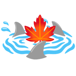 shark and maple leaf