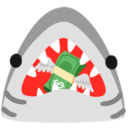 shark and money with wings