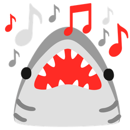 shark and musical notes
