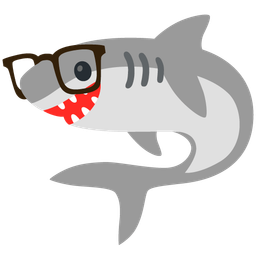 shark and nerd face