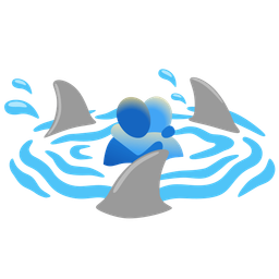 shark and people hugging