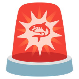 shark and police car light