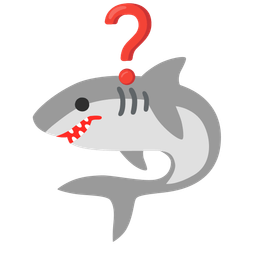 shark and red question mark