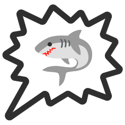 shark and right anger bubble