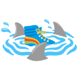 shark and roller skate