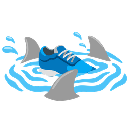 shark and running shoe
