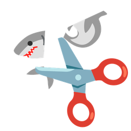 shark and scissors
