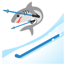 shark and skis