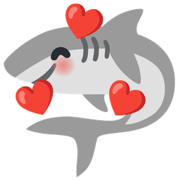 Shark and Smiling face with hearts