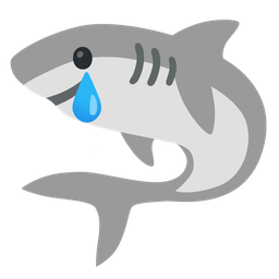 Shark and Smiling face with tear