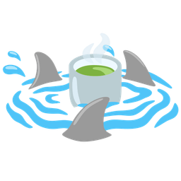 shark and teacup without handle