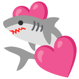 shark and two hearts