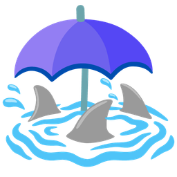 shark and umbrella