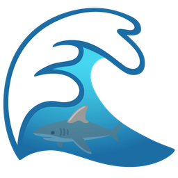 shark and water wave