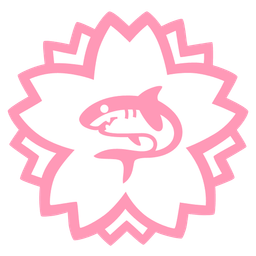 shark and white flower