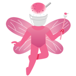 Shaved ice and Butterfly