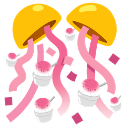 Shaved ice and Confetti ball