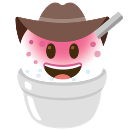 Shaved ice and Cowboy hat face