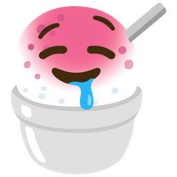 Shaved ice and Drooling face