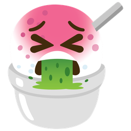 Shaved ice and Face vomiting