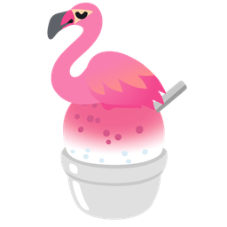 Shaved ice and Flamingo