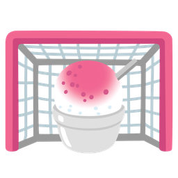 Shaved ice and Goal net