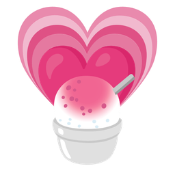 Shaved ice and Growing heart