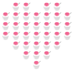 Shaved ice and Heart suit