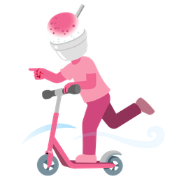 Shaved ice and Kick scooter