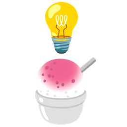Shaved ice and Light bulb