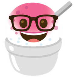 Shaved ice and Nerd face