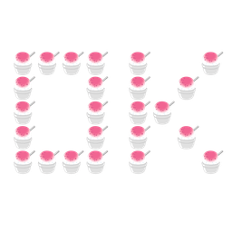 Shaved ice and OK button