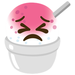 Shaved ice and Persevering face