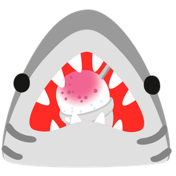 Shaved ice and Shark
