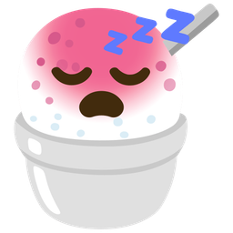 Shaved ice and Sleeping face