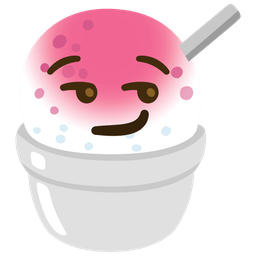 Shaved ice and Smirking face