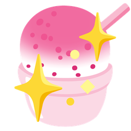 Shaved ice and Sparkling heart