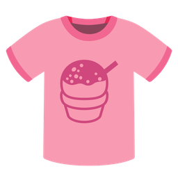 Shaved ice and T-shirt