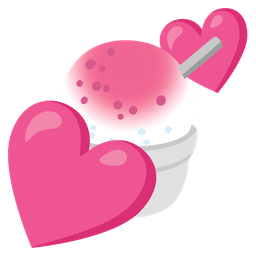 Shaved ice and Two hearts