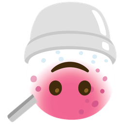 Shaved ice and Upside-down face