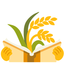 sheaf of rice and books