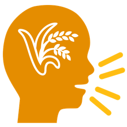 sheaf of rice and bust in silhouette