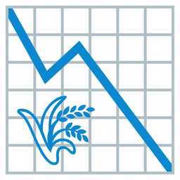 sheaf of rice and chart decreasing