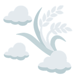 sheaf of rice and cloud