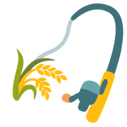 sheaf of rice and fishing pole