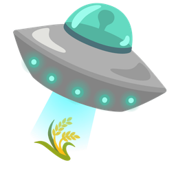 sheaf of rice and flying saucer